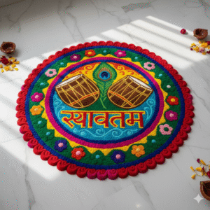 Vibrant Mandala Rangoli